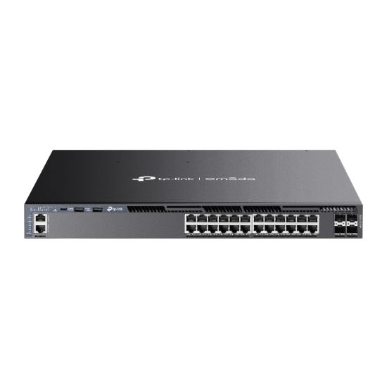 Picture of TP-Link SG6428XHP Omada 24-Port Gigabit Stackable L3 Managed PoE+ Switch with 4 10G Slots, Omada 24-PortGigabit Stackable L3 Managed PoE+ Switch with