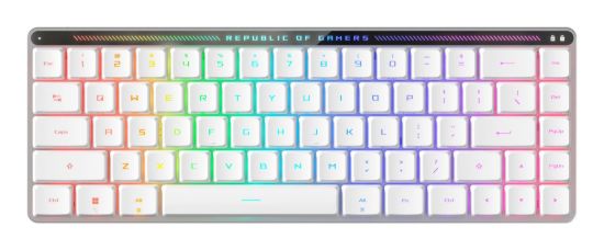 Picture of ASUS ROG Falchion RX Blue Low Profile Wireless Gaming Keyboard, Tri-mode Connection, ROG Omni Receiver, Intuitive control