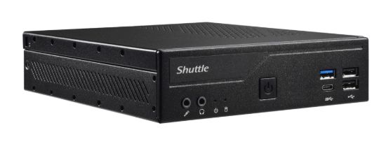 Picture of Shuttle DH610 Slim Mini PC 1L Barebone - Intel 12th/13th/14th Gen , 2xDDR4, 2.5' HDD/SSD bay, 2xLAN (1G & 2.5G), 2xRS232, HDMI, 2xDP, 120W, Vesa