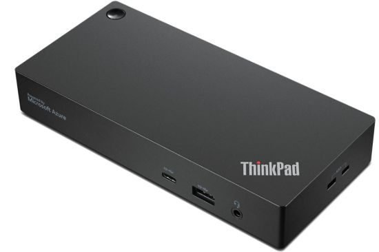 Picture of Lenovo ThinkPad Universal USB-C Smart Dock 100W Power Delivery 4K Triple Displays 2xDP HDMI 5xUSB-A USB-C Audio GbE w Microsoft Azure Sphere 135W AC