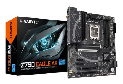 Picture of Gigabyte Z790 EAGLE AX Intel LGA 1700 ATX Motherboard, 4x DDR5 ~192GB, 3x PCI-E x16, 3x M.2, 4x SATA,  5x USB 3.2, 1x USB-C, 2x USB 2.0
