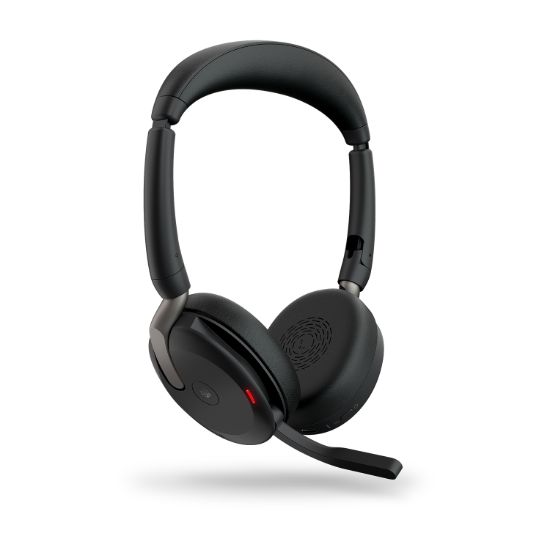 Picture of Jabra Evolve2 65 Flex MS Teams, Stereo Bluetooth Headset, Link380c USB-C Dongle, Foldable Design, 2Yr Warranty ANC, 20 hours battery life, 30m Range