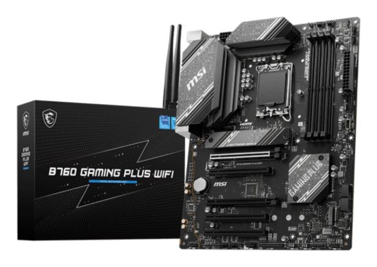 Picture of MSI B760 GAMING PLUS WIFI  ATX Motherboard, 4x DDR5~192GB, 5x PCI-E x 16, 2x M.2, 4x SATA, 2x USB 3.2 , 4x USB 2.0  1 USBx C