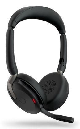 Picture of Jabra Evolve2 65 Flex UC Stereo Bluetooth Headset, Link380a USB-A Dongle Included, Foldable Design, 2Yr Warranty, 30m Wireless Range, 20 hours battery
