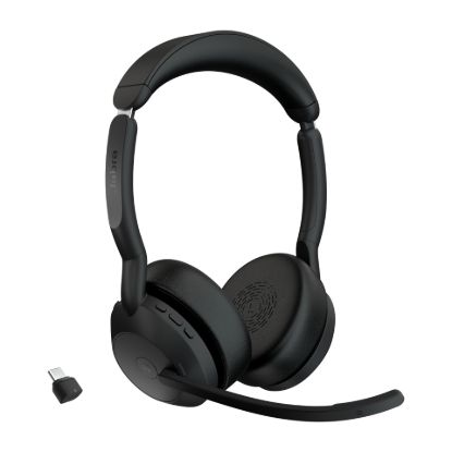 Picture of Jabra  Evolve2 55, USB C, Stereo, MS Teams, Active Noise Cancellation (ANC), Link 380 Bluetooth® Adapter ,30m Wireless Range, 18 Hours Battery Life