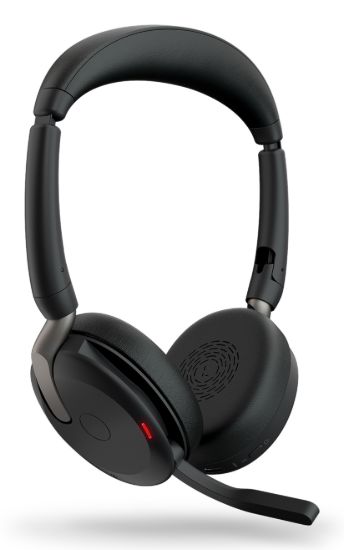 Picture of Jabra Evolve2 65 Flex UC Stereo Bluetooth Headset, Link380c USB-C Dongle & Wireless Charging Stand Included, Foldable Design, 2Yr Warranty, ANC