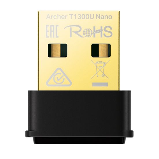 Picture of TP-Link Archer T1300U Nano AC1300 Nano Wireless MU-MIMO USB Adapter,  1201 Mbps at 5 GHz + 574 Mbps at 2.4 GHz, 5G NR 4.67Gbps/1.25Gbps, LTE support C