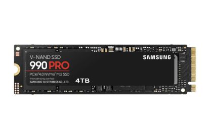 Picture of Samsung 990 Pro 4TB Gen4 NVMe SSD 7450MB/s 6900MB/s R/W 1600K/1550K IOPS 2400TBW 1.5M Hrs MTBF for PS5 5yrs Wty