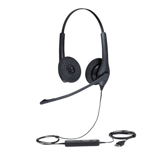 Picture of Jabra Biz 1500 Duo USB-A Corded Headset, Professional. Affordable, Durable, Noise-Cancelling, HD Voice, All-Day Comfort, Plug & Play