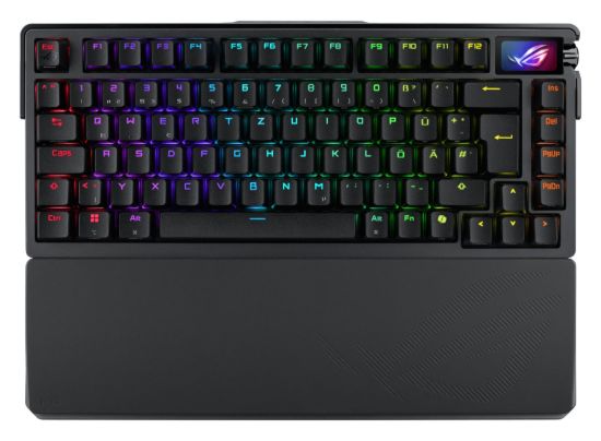 Picture of ASUS ROG Azoth Extreme Storm SWITCH, ROG NX Mechanical, Full-Color OLED Touchscreen, 8000Hz with ROG Polling Rate Booster, Tactile Bump/Clicky