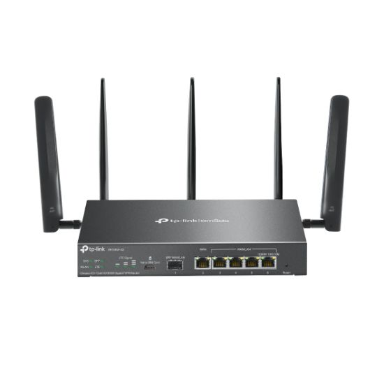 Picture of TP-Link ER706W-4G Omada 4G+ Cat6 AX3000 Gigabit VPN Router, 4G+, Dual Band Wi-fi 6, 6 Gigabit Ports (5 RJ45+1 SFP), 5 High-Gain Detach Ant.