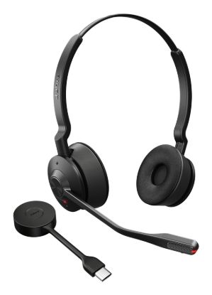 Picture of Jabra Engage 55 SE, Stereo, Link400c, UC DECT Headset, 150m Wireless Range, Noise Cancelling, Flexible, Portable, Durable, Lightweight, Busylight