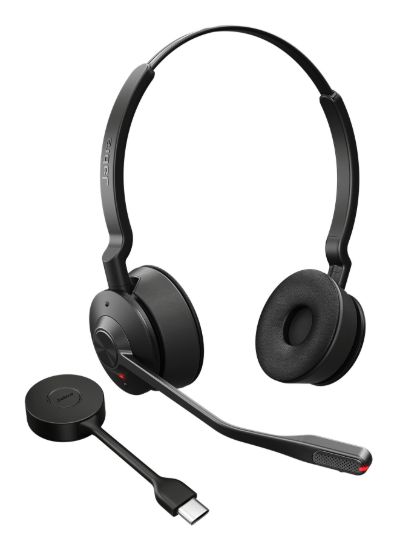 Picture of Jabra Engage 55 SE, Stereo, Link400c, UC DECT Headset, 150m Wireless Range, Noise Cancelling, Flexible, Portable, Durable, Lightweight, Busylight