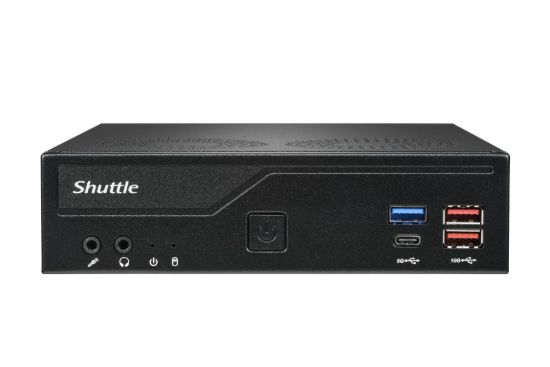 Picture of Shuttle DH770 Slim Mini PC, Intel ® 14th/13th/12th Gen LGA1700 socket, 1L, H770, 2x DDR5, 2x 2.5G LAN, 2x COM, 4x USB 3.2 Gen 1, 4x USB 3.2 Gen 2, 2x