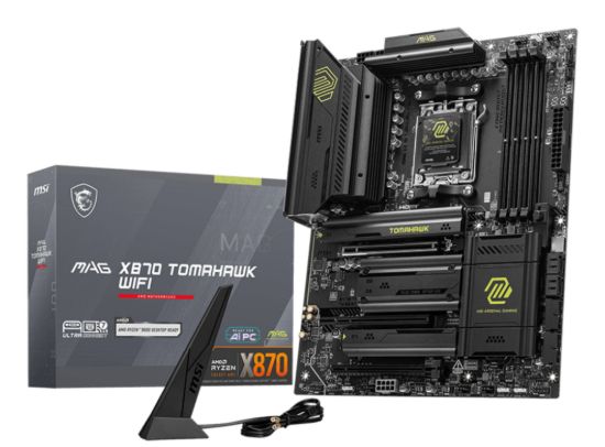 Picture of MSI MAG X870 TOMAHAWK WIFI, AMD AM5 ATX Motherboard 4x DDR5~256GB, 3x PCIe x16, 4x M.2, 5x USB 3.2, 4x USB2.0, 3x USB-C