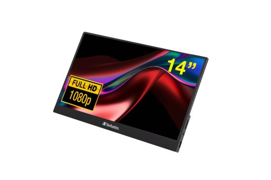 Picture of Verbatim 14' IPS FHD 1920x1080 - HDR, 60Hz HDMI - USB-C for Laptop, PS5,  Xbox, Phone - Windows, Mac OS Ultra Portable Monitor