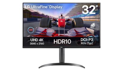 Picture of LG 31.5' 32UR550K-B UltraFine 4K 3840 x 2160, HDR10, DCI-P3 90%, Stereo Speaker with MaxxAudio, Height Adjustable Stand,  Office & Gaming Monitor
