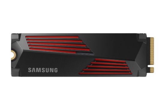 Picture of Samsung 990 Pro 4TB with Heatsink Gen4 NVMe SSD 7450MB/s 6900MB/s R/W 1600K/1550K IOPS 2400TBW 1.5M Hrs MTBF for PS5 5yrs Wty