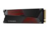 Picture of Samsung 990 Pro 4TB with Heatsink Gen4 NVMe SSD 7450MB/s 6900MB/s R/W 1600K/1550K IOPS 2400TBW 1.5M Hrs MTBF for PS5 5yrs Wty