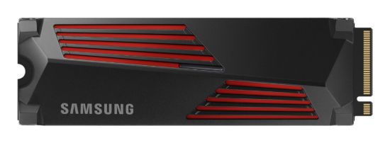 Picture of Samsung 990 Pro 1TB with Heatsink Gen4 NVMe SSD 7450MB/s 6900MB/s R/W 1550K/1200K IOPS 600TBW 1.5M Hrs MTBF for PS5 5yrs Wty