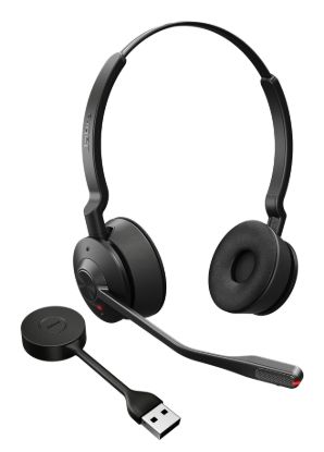 Picture of Jabra Engage 55 SE, Stereo, Link400a, UC DECT Headset, 150m Wireless Range, Noise Cancelling, Flexible, Portable, Durable, Lightweight, Busylight