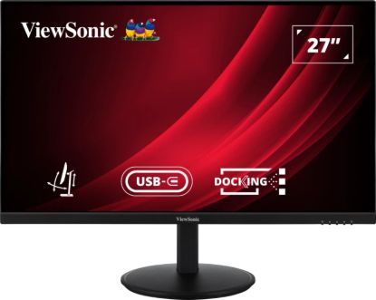 Picture of ViewSonic 27' VG 2K SuperClear IPS, Docking, USB-C, Daisy Chain, DP In/Out, RJ45,100w PD, Height Adjustable 3y Advance Replacement, Business Monitor.