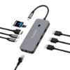 Picture of Verbatim USB-C Pro Multiport Hub 9 Ports,1 x HDMI, 1 x RJ45, 2 x USB-C 3.2 Gen2, 1 x USB-A 3.2 Gen2, 2 x USB-A 3.2 Gen1, 1 x SD card slot, 1 x microSD