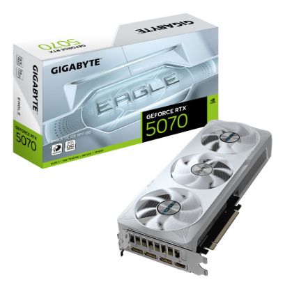 Picture of Gigabyte GeForce RTX 5070 EAGLE OC ICE SFF 12G, 2587 MHz, CUDA  6144, 28 Gbps, GDDR7, 192 bit, PCI-E 5.0, ATX, PSU 750W, DisplayPort 2.1b HDMI 2.1b *1
