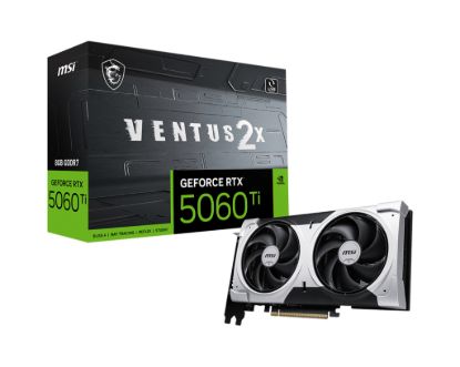 Picture of MSI nVidia GeForce RTX™ 5060 Ti 8G VENTUS 2X PLUS, PCI Express® Gen 5 x16 (uses x8), Boost: 2572 MHz, CUDA 4608 Units, 8GB GDDR7, HDMI™ x 1