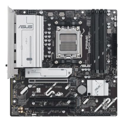 Picture of ASUS AMD PRIME B840M-A WIFI-CSM (AM5) Micro ATX Motherboard 4xDDR5 192GB, 2x PCIe 4 x16 slot, 3x M.2 slots, 4x SATA, Wi-Fi 6E, 1x HDMI, 1x DP