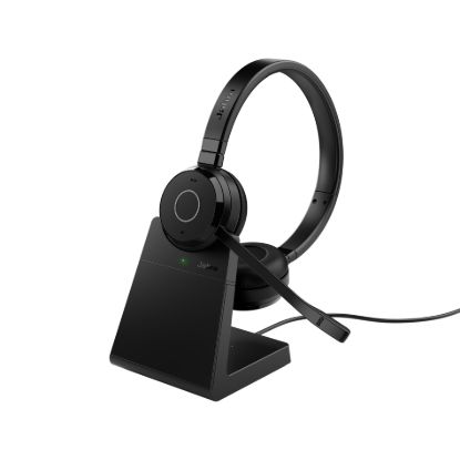 Picture of Jabra Evolve 65 TE Link390a UC Stereo Stand Bluetooth Headset, 16-hour battery life, 30-metre wireless range, Passive Noise Cancellation, Busy Light