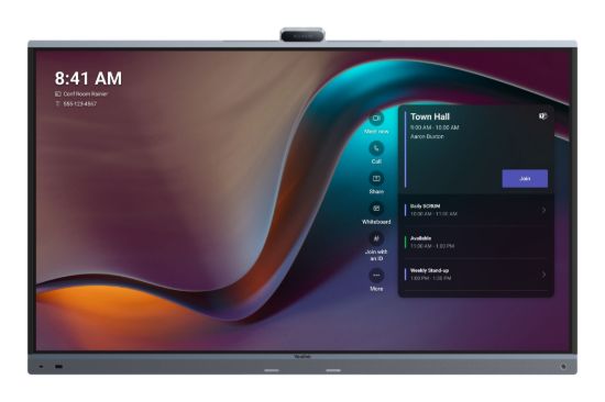 Picture of YealinkMB75Pro-A02 75'' MeetingBoard Microsoft Teams on Android, Triple-eye Camera System (3*50MP), Floorstand & Wallmount not included, Android 13.