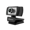 Picture of Verbatim 1080p Full HD Webcam - Black/Silver FHD 1920x1080, 2.0 Mega Pixels, Compatible with Windows XP,7 8, 10, Android V5, MacOS 10.6 or Above