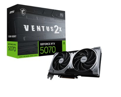 Picture of MSI nVidia GeForce RTX™ 5070 12G VENTUS 2X OC, PCI Express® Gen 5, Boost: 2542 MHz, CUDA 6144 Units, 12GB GDDR7, HDMI™ x 1