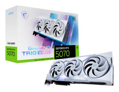 Picture of MSI nVidia GeForce RTX™ 5070 12G GAMING TRIO OC WHITE,PCI Express® Gen 5, Boost: 2610 MHz, CUDA 6144 Units, 12GB GDDR7, HDMI™ x 1