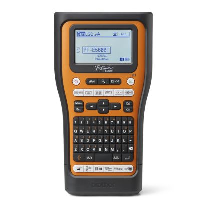 Picture of Brother PT-E560BTVP Industrial Handheld Label Printer  - 3 Year Warranty, included Carry case, Rechargeable Li-Ion battery,1xTZE-FX241 and USB-A Cable