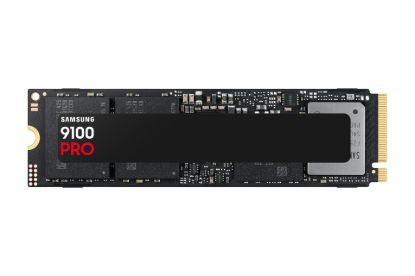 Picture of Samsung 9100 PRO 4TB PCIe Gen5 NVMe SSD 14800MB/s 13400MB/s R/W 2200K/2600K IOPS 2400TBW 1.5M hrs V-NAND TLC AES 256-bit Encryption 5yr wty