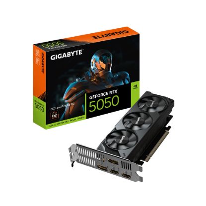 Picture of Gigabyte GeForce RTX™ 5050 OC Low Profile 8G, 20 Gbps, GDDR6, 128 bit, PCI-E 5.0, DirectX 12 API, PSU 550W, 8 Pin*1, HDMI 2.1b *2