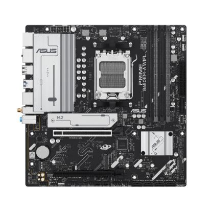 Picture of ASUS AMD B650EM PRIME B650EM-A WIFI (AM5) Micro-ATX Motherboard  4x DDR5 256GB, 1x PCIe 4.0 x16 slot, 3 x M.2 slots, 4 x SATA, Wi-Fi 6