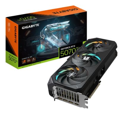 Picture of Gigabyte GeForce RTX™ 5070 Ti GAMING OC 16G, 2588 MHz, CUDA 8960, 28 Gbps, GDDR7, 256 bit PCI-E 5.0, PSU 750W, DisplayPort 2.1b x3 HDMI 2.1b x1
