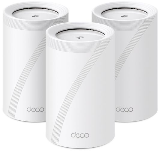 Picture of TP-Link Deco BE65(3-pack) BE11000 Whole Home Mesh Wi-Fi 7 System (WIFI7) , 574 Mbps at 2.4 GHz + 4320 Mbps at 5 GHz + 5760 Mbps at 6 GHz