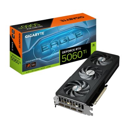 Picture of Gigabyte GeForce RTX™ 5060 Ti EAGLE MAX OC 8G, 2617 MHz, CUDA 4608, 28 Gbps, GDDR7, 128 bit, PCI-E 5.0, PSU 650W, DisplayPort 2.1b *3 HDMI 2.1b *1
