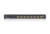 Picture of Aten Rackmount KVM Switch 8 Port VGA PS/2-USB w/ 19' LCD Display, 2x Custom KVM Cables Included, 1280x1024@75hz Display, LED Illumination