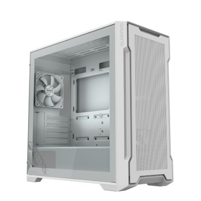 Picture of GIGABYTE C102 GLASS ICE Mid Tower case, H450x W210x D450 mm, White, 5 Expansion slots, 2x 3.5' Drive Support, 2 + 1 x 2.5' Drive Support, USB 3.0 x2
