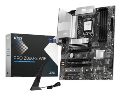 Picture of MSI PRO Z890-S WIFI, INTEL Z890, 4x DDR5 256GB, 1x HDMI, 4x PCI-E x16 slot, 3x M.2, 4x SATA, 4x USB 2.0, Intel® Wi-Fi 7