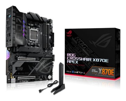 Picture of ASUS AMD ROG CROSSHAIR X870E APEX (AM5) ATX Motherboard, DDR5, 18+2+2 Power Stages, AI Cache Boost, PCie 5,0 2x X16, 3x M.2, USB 4, Wi-Fi 7
