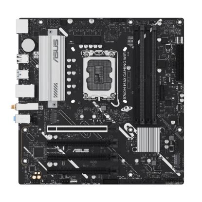 Picture of ASUS B760M MAX GAMING WIFI Intel LGA1700 mATX Motherboard, PCIe 5.0, DDR5, 3x M.2 slots, 1GB Ethernet, Wi-Fi 6, 1xDP, 1xHDMI, SATA 6Gbps, USB-C, AuraS