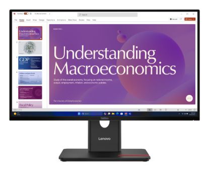 Picture of LENOVO ThinkVision T24D-40 23.8'/24' 120Hz FHD IPS Monitor USB-C Dock 100W DP Height Adjust Tilt Swivel Pivot HDMI DP LAN 4xUSB VESA ~62CDGAR6AU