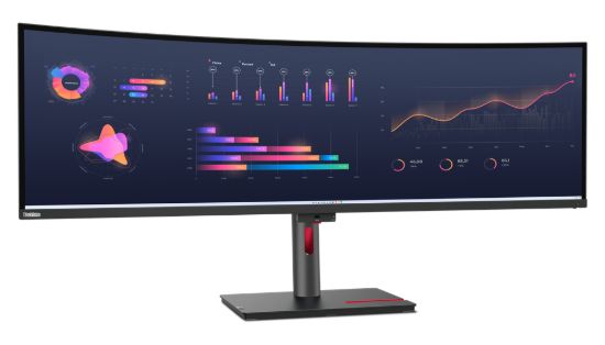 Picture of LENOVO ThinkVision P49W-30 49' Dual QHD Curve Monitor IPS 5K 5120x2160 21:9 Height Adjustable Tilt Swivel DP HDMI TBT4 USB-C Hub USB-B LAN Audio VESA