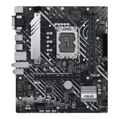 Picture of ASUS H610M-A WIFI D4-CSM PRIME Intel LGA 1700 mATX Motherboard, DDR4 64GB, PCIe4.0, M.2, 1Gb Ethernet, HDMI, D-SUB, USB3.2 Gen2, SATA 6Gbps,